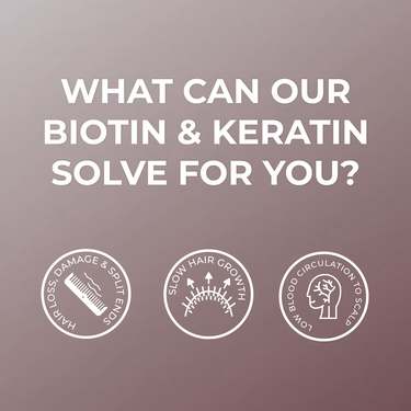 Biotin + Keratin with Ginkgo Biloba - Vegan Plant-Based formulation that promotes Hair and Nail Health